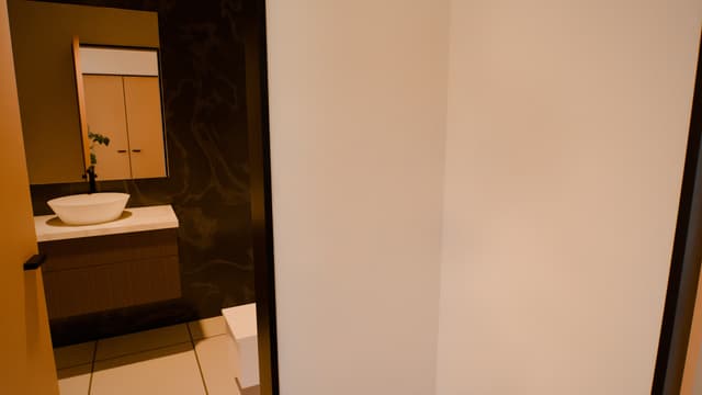 Powder room of the Family House.