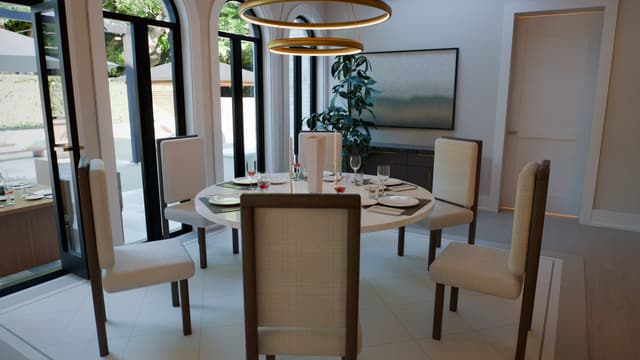 Breakfast room of the Traditional House.