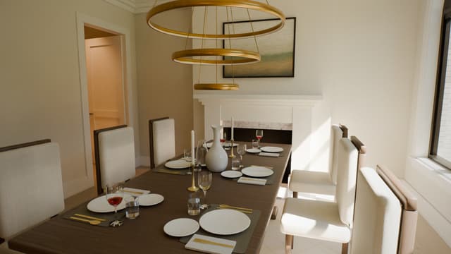 Dining room of the Traditional House.