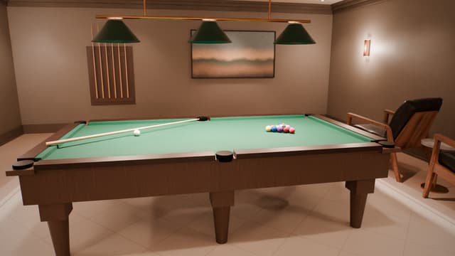 Games room of the Traditional House.